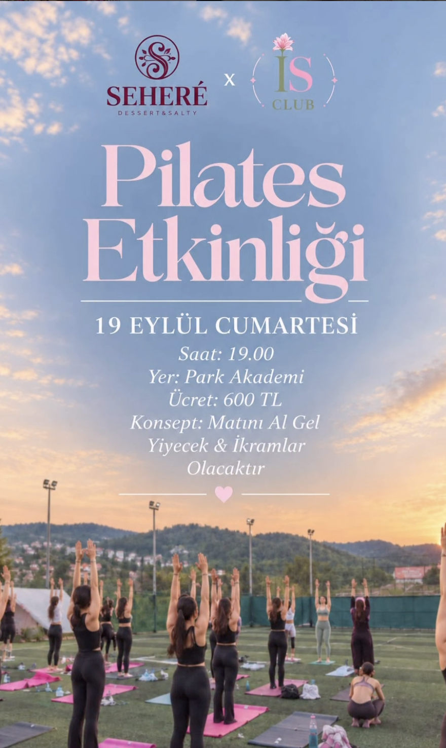 Pilates Etkinliği X SEHERÉ afişi