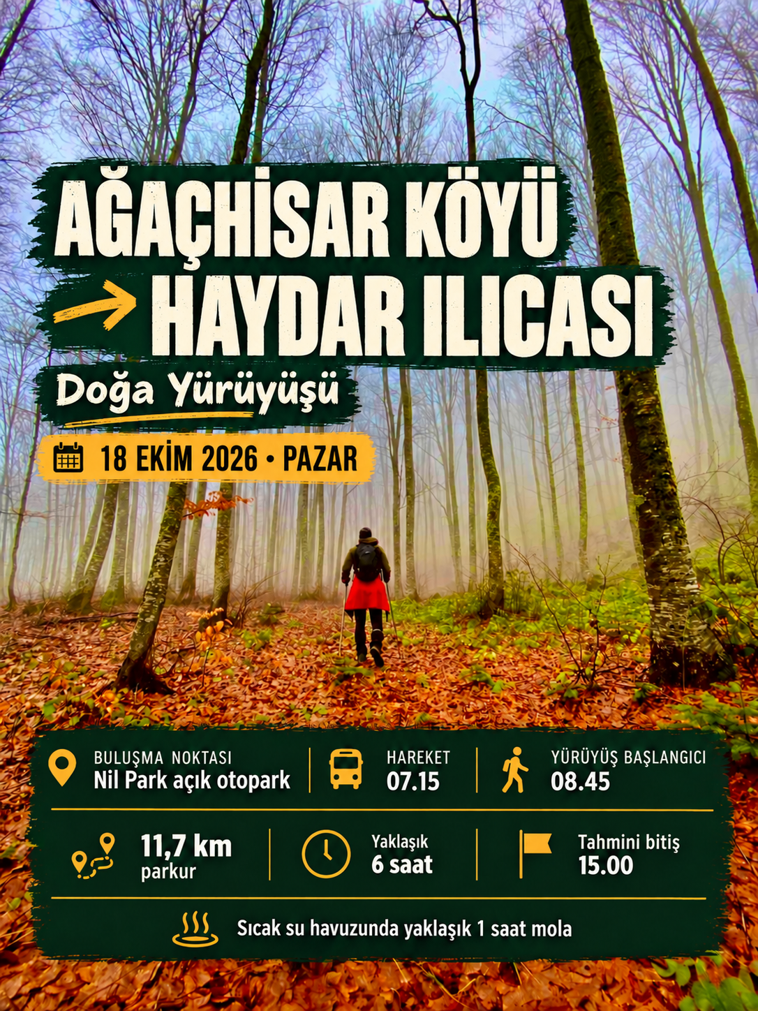Haydar Ilıcası Yürüşü afişi
