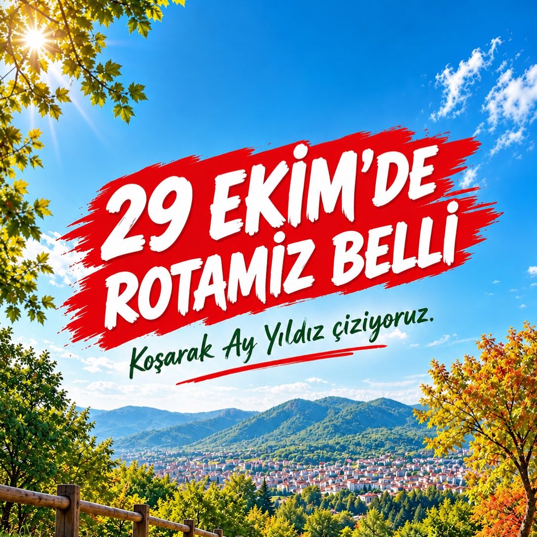 29 Ekim Cumhuriyet Bayramı Bayrak Koşusu afişi