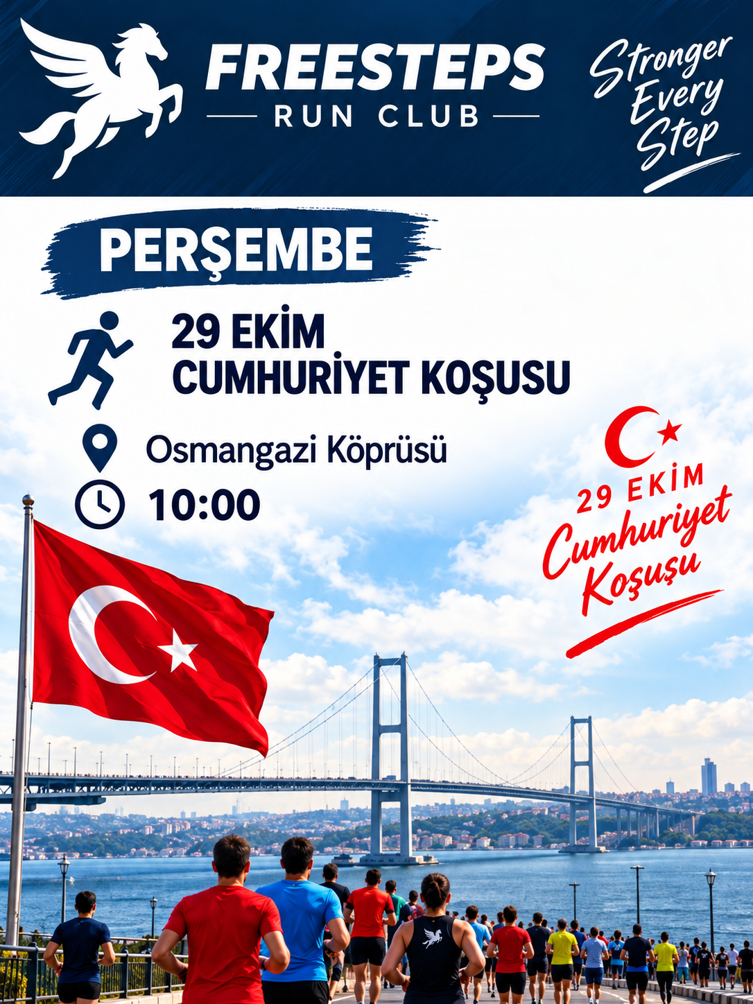 Osmangazi Cumhuriyet Koşusu afişi