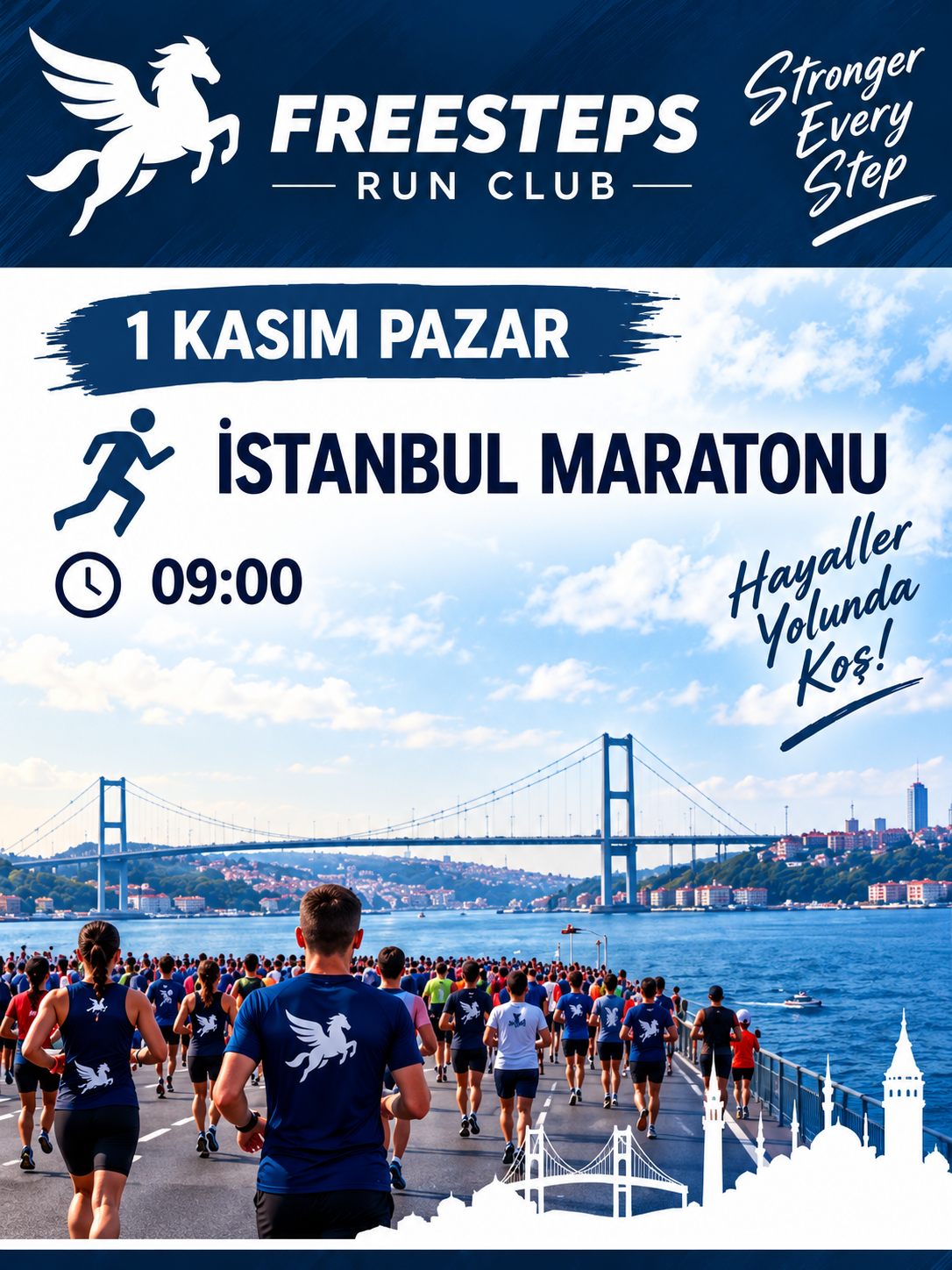 FreeSteps RC | İstanbul Maratonu afişi